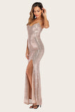 Gold Sequins Mermaid Prom Dress