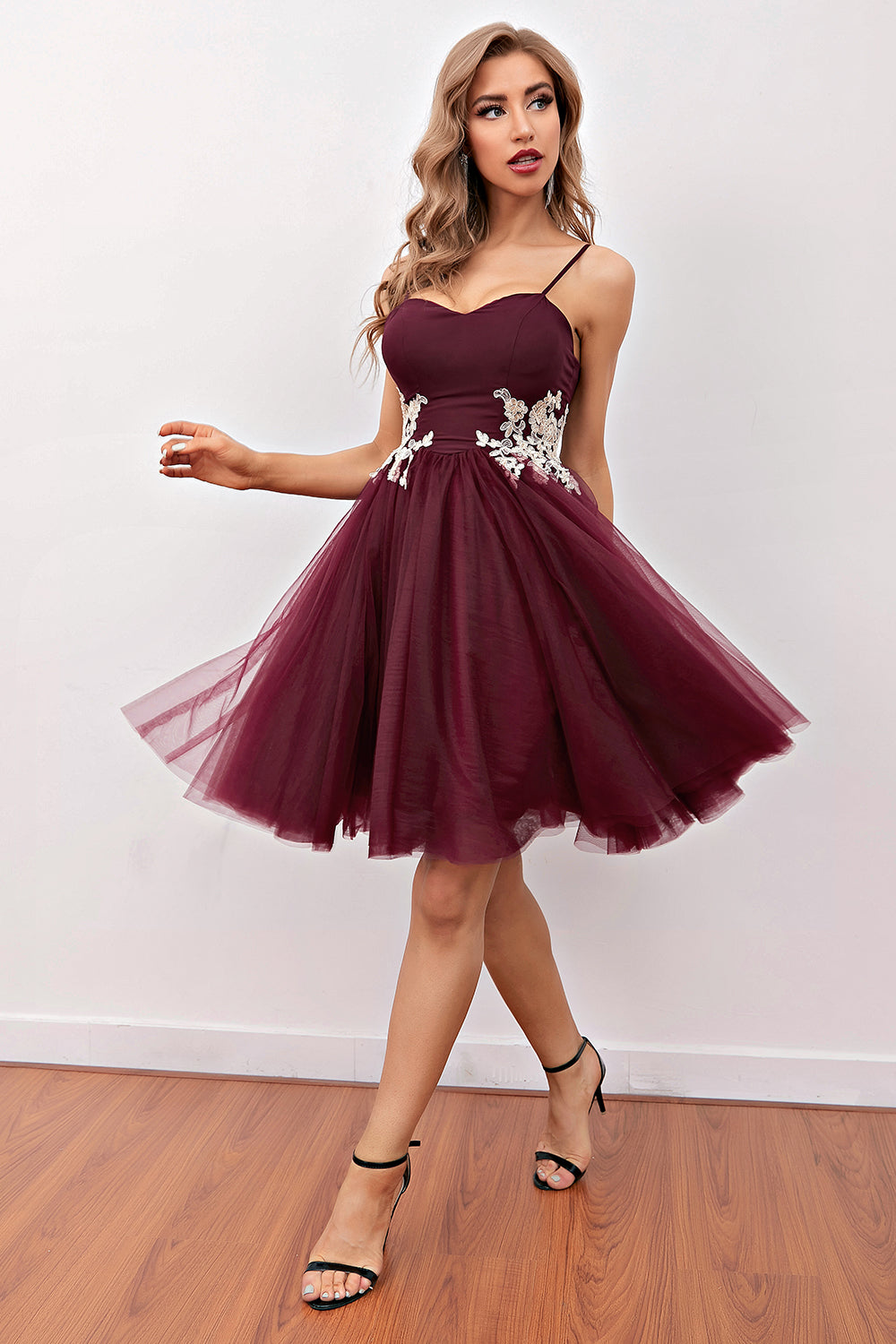 Burgundy Short Prom Homecoming Dress
