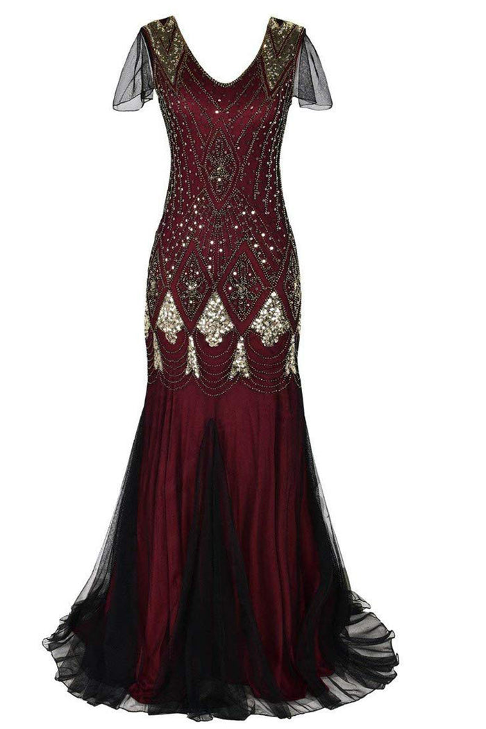 Buy Vikoros 1920s Flapper Dresses Gatsby Art Deco Sequin Maxi Evening Prom  Dress Online at desertcartINDIA