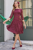 Lace Dress with 3/4 Sleeves