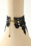 Black Lace Halloween Necklace