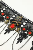 Black Lace Halloween Necklace