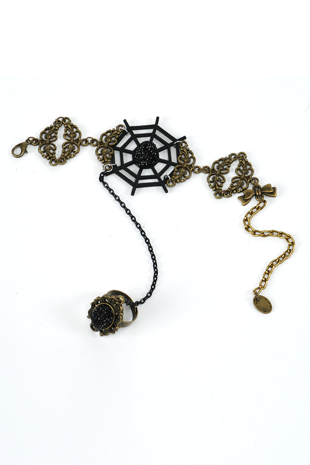 Halloween Vintage Spider Web Bracelet Ring