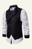Black Shawl Lapel Men's Casual Vest