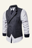 Black Shawl Lapel Men's Casual Vest
