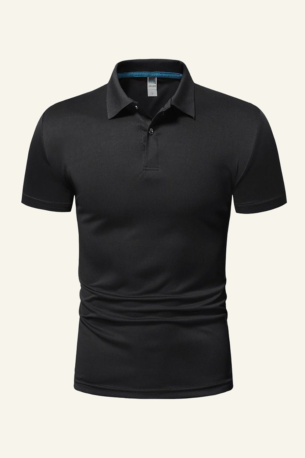 Black Short-Sleeves Casual Polo Shirt