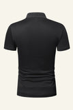 Black Short-Sleeves Casual Polo Shirt