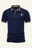 Silm Fit Navy Short Sleeves Polo Shirt