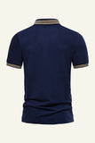 Silm Fit Navy Short Sleeves Polo Shirt