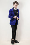 Sparkly Royal Blue Boys' 3-Piece Formal Suit Set
