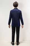 Sparkly Navy Slim Fit Boys' 3-Piece Formal Suit Set