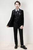 Sparkly Black Slim Fit Boys' 3-Piece Formal Suit Set