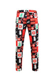 Red Christmas Tree Printed 3 Piece Men's Suits