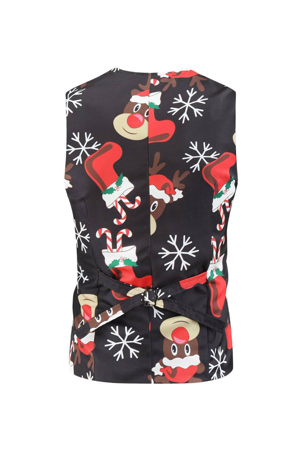 Black Printed 3 Piece Christmas Men's Suits