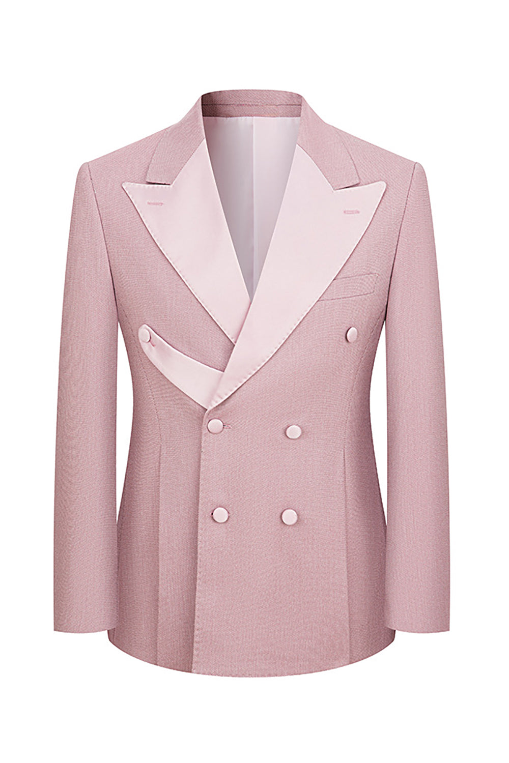 Light Pink 2 Piece Double Breasted Men Suits