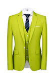 3 Piece Notched Lapel Green Men's Prom Suits