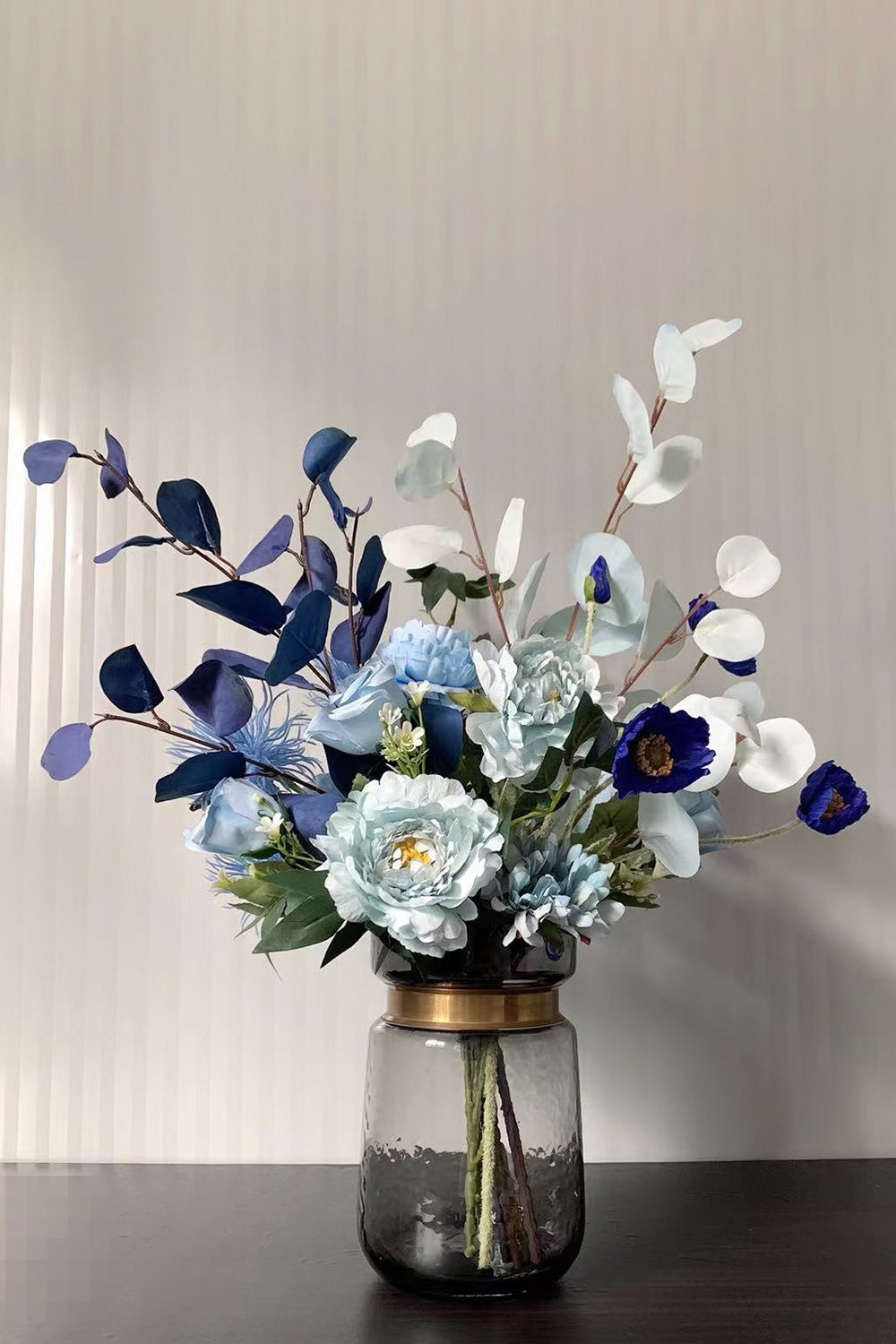 Blue Faux Wedding Handing Flowers(Vase not Included)