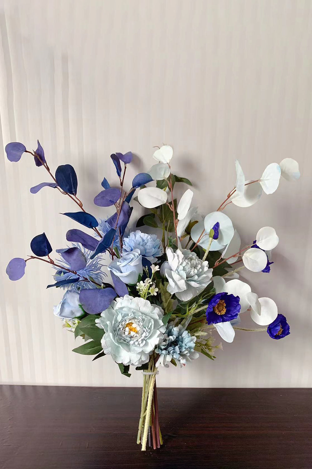 Blue Faux Wedding Handing Flowers(Vase not Included)