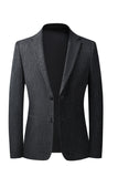 Black Two Buttons Business Blazer for Men