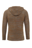 Brown Knitted Sweatshirt Pullover Hoodie Men's Sweater
