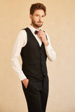 Shawl Lapel One Button Black Wedding Suits For Men