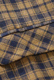 Coffee Notched Lapel Plaid Men's Suit Vest