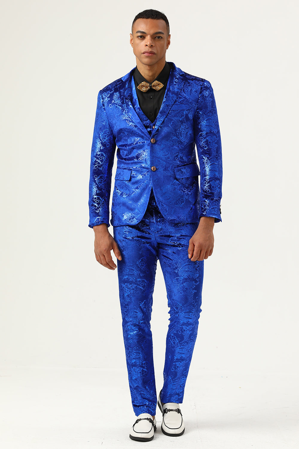 Sparkly Royal Blue Sequins 3 Piece Men's Prom Suits