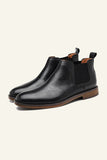Round Toe High Top Casual British Vintage Leather Men's Shoes