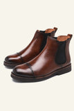 British Middle Top Men's Chelsea Leather Boots