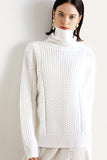 Camel Knitted Turtleneck Sweater