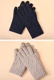 Black Knitted Gloves