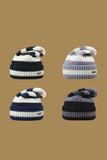 Black Knitted Striped Hat