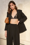 Black Asymmetrical Oversized Prom Blazer For Women