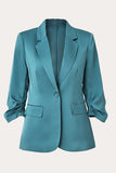 Apricot Notched Lapel One Button Business Prom Blazer