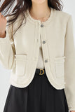 OffWhite Tweed Cropped Fringed Women Jacket