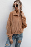 Camel Winter Thickened Casual Warm Lapel Cropped Jacket