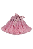 Pink Ruffled Tutu Girl Skirt with Bowknot