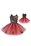 Sparkly Black Tulle Halloween Girl Dress