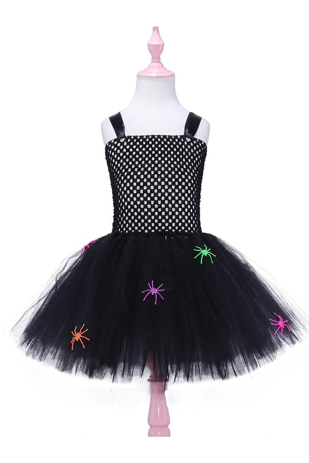 Black Tulle A-Line Halloween Girl Dress Set