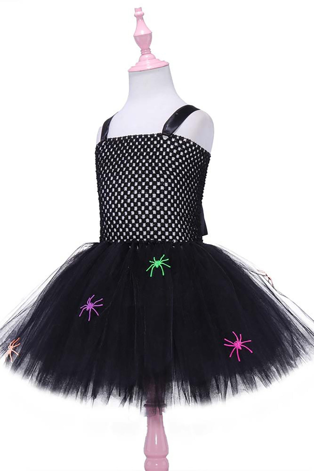 Black Tulle A-Line Halloween Girl Dress Set