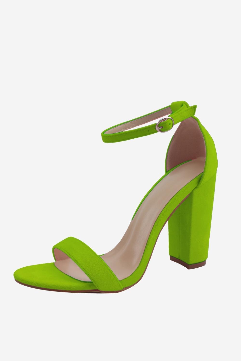 Chunky One Strap High Heel Sandals