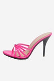 Hot Pink Pointed Toe Stiletto Sandals