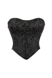 Black Boned Underbust Waist Trainer Corset