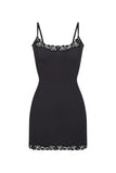 Black Spaghetti Straps Short Tight Lace Summer Dresses