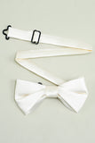 White Adjustable Satin Bow Ties Formal Tuxedo Bowtie