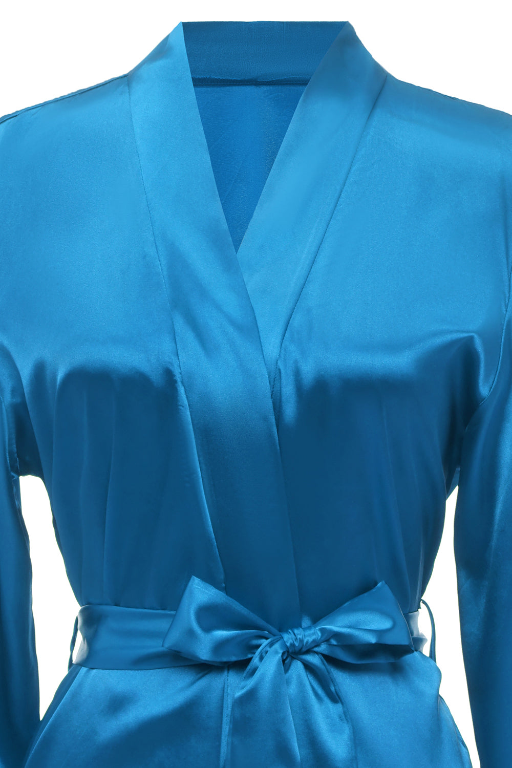 Blue Bridesamaid Robe With Lace