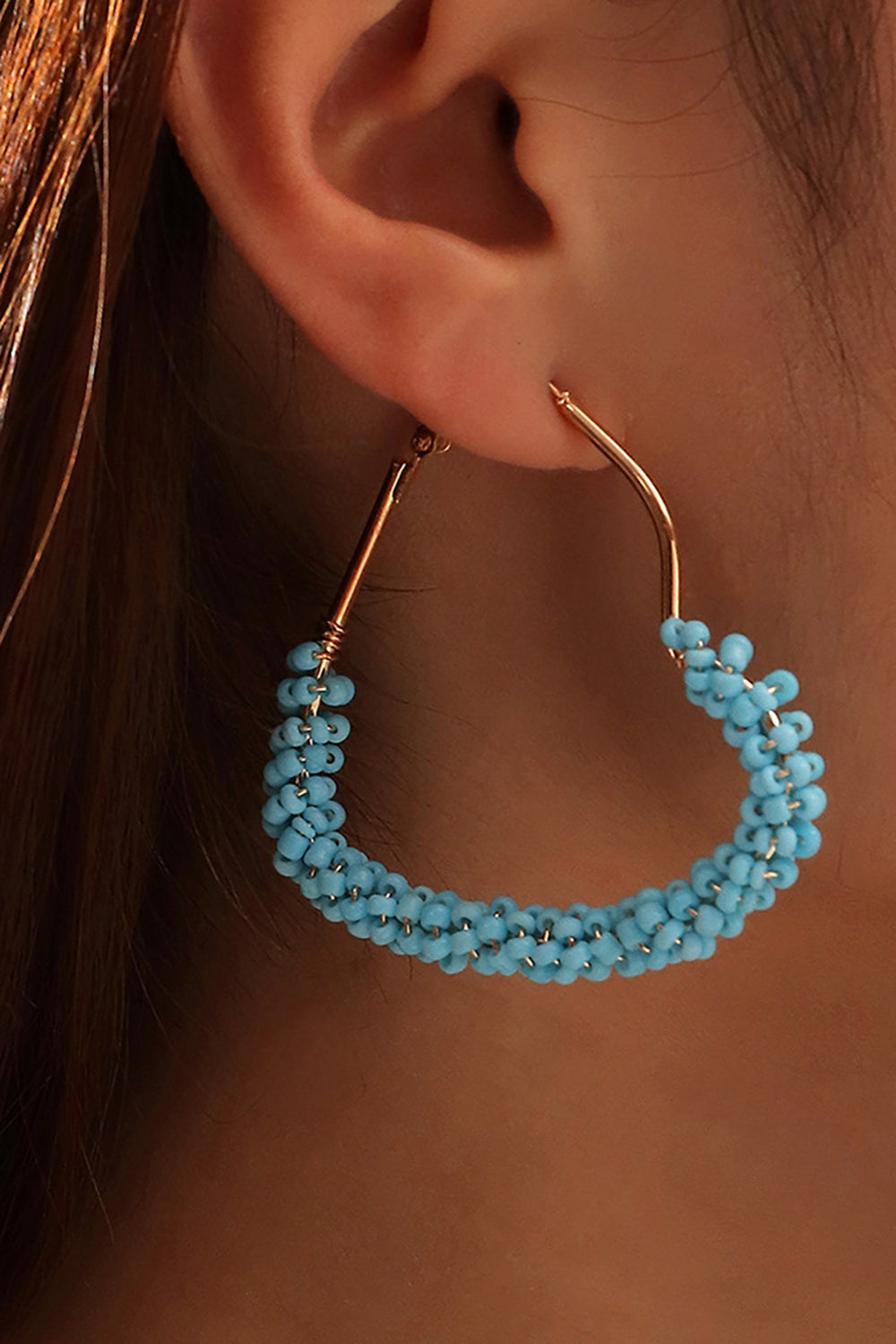 Blue Asymmetrical Earrings