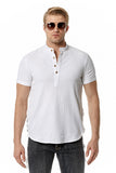 Classic Black Men's Tops with Short Sleeves