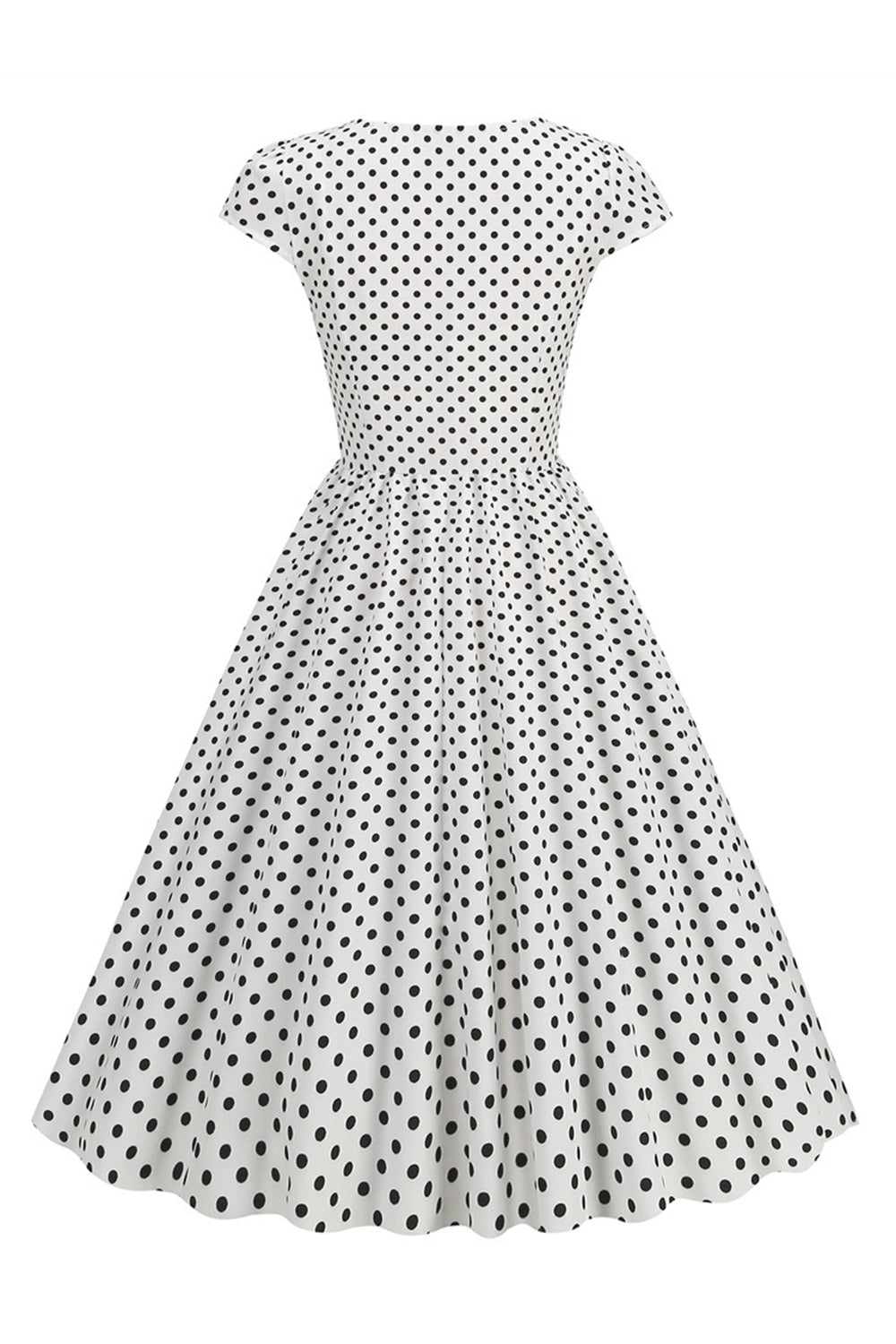 ZAPAKA Women Vintage Dress A Line Polka Dots Swing 1950s Dress