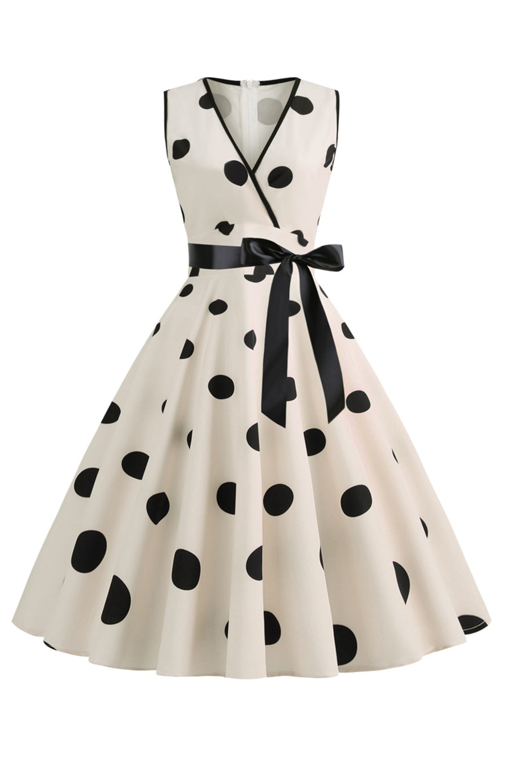Light Blue Polka Dots Vintage 1950s Dress